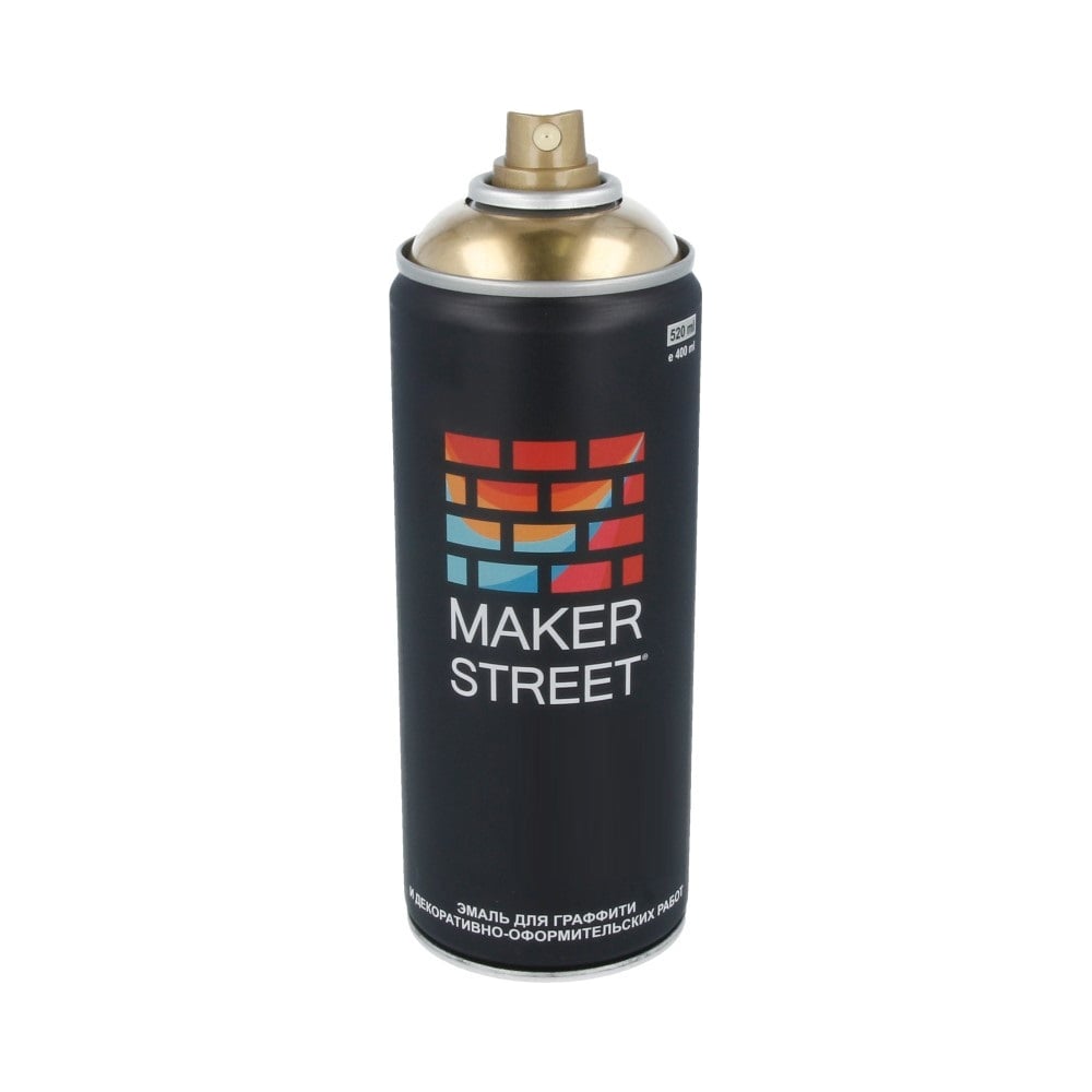 Краска-эмаль для граффити и декоративно-оформительских работ MAKERSTREET Под золото MS400 427128