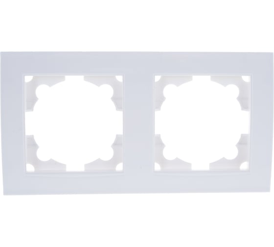 Изображение товара Двухместная горизонтальная рамка, белая UNIVersal Бриллиант 7947465