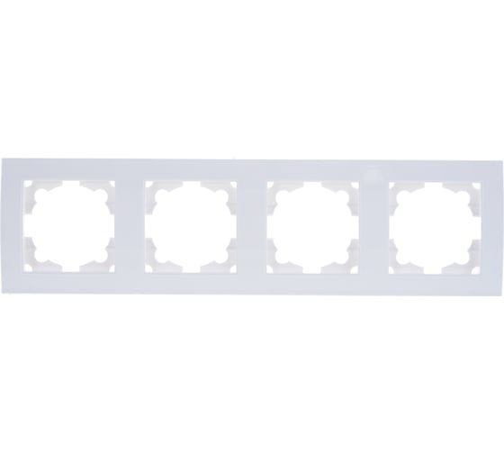 Изображение товара Четырехместная горизонтальная рамка, белая UNIVersal Бриллиант 7947502