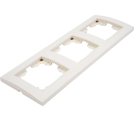 Изображение товара Трехместная горизонтальная рамка, слоновая кость UNIVersal Бриллиант 7948707