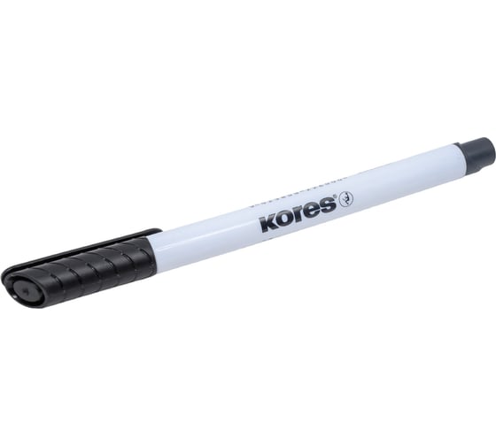 Изображение товара Маркер для белых досок Kores тонкий, круглый наконечник, черный 1536768