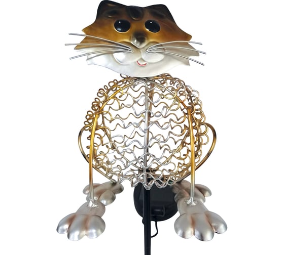 Изображение товара Садовый фонарь ЧУДЕСНЫЙ САД 320 лунный кот со светодиодной подсветкой, на солнечной батарее, металл 4606400207849