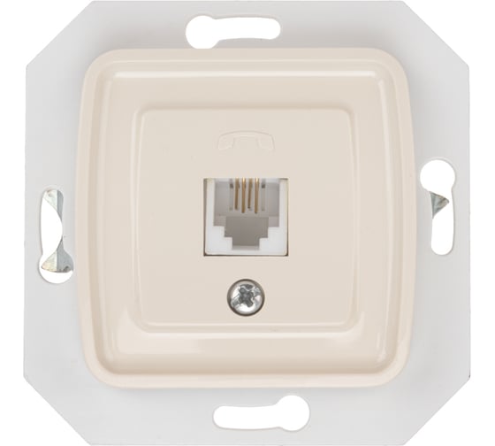 Изображение товара Механизм телефонной розетки KRANZ rj11 с/у бежевый KR-78-0252