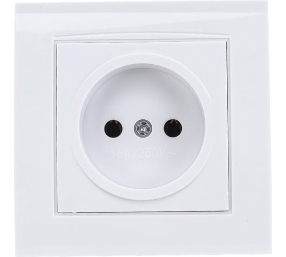 Изображение товара Розетка без заземления, белая UNIVersal Бриллиант 7947588