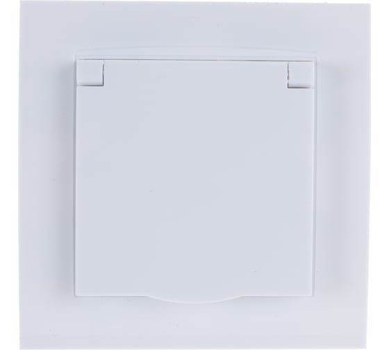 Изображение товара Розетка с заземлением, с крышкой, белая UNIVersal Бриллиант 7947649