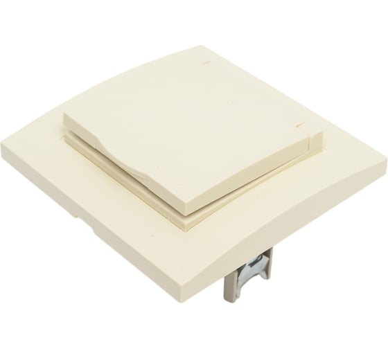 Изображение товара Розетка UNIVersal Бриллиант, с/з с крышкой, слоновая кость 7948868