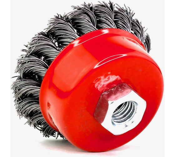 Изображение товара Щетка чашечная жгутовая 75 мм, М14, ворс сталь 0.50 мм для УШМ 13-100 EuroBrush EB-AST2