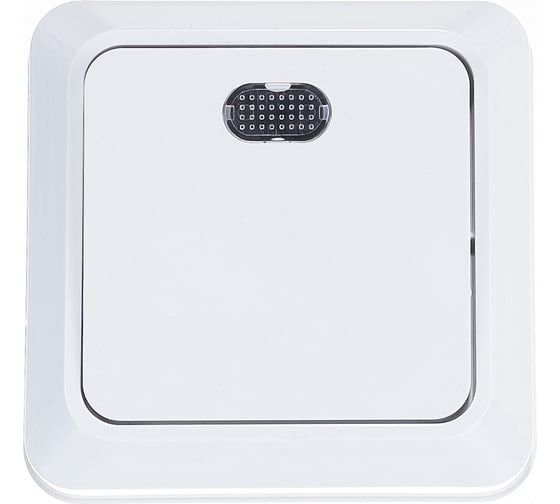 Изображение товара Одноклавишный выключатель с подсветкой, белый UNIVersal Олимп О0121