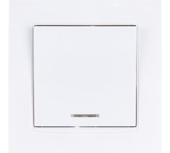 Изображение товара Одноклавишный выключатель с подсветкой, белый UNIVersal Бриллиант 7947397