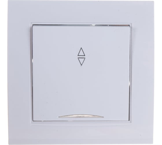 Изображение товара Одноклавишный проходной выключатель с подсветкой, белый UNIVersal Бриллиант 7947380