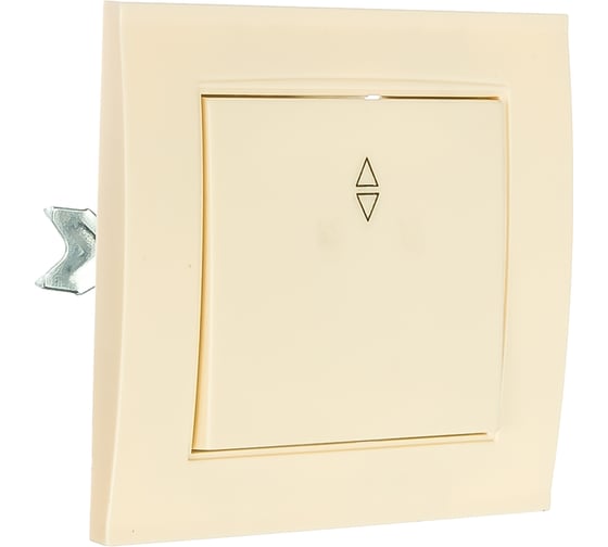 Изображение товара Одноклавишный проходной выключатель, слоновая кость UNIVersal Бриллиант 7948592