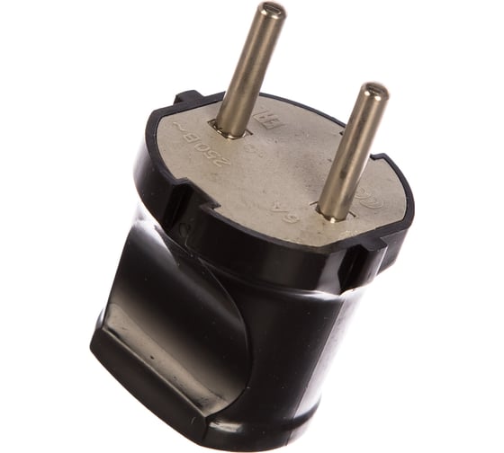 Изображение товара Вилка б/з, черная 6А 250В UNIVersal A0113