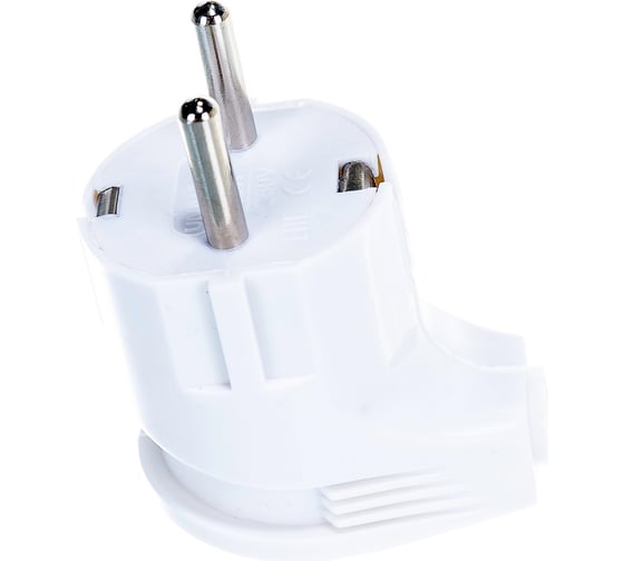 Изображение товара Угловая вилка с/з, белая 16А 250В UNIVersal А105