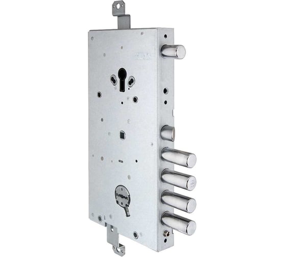 Изображение товара Врезной двухсистемный замок MOTTURA 54.J916M-S My Key левый, перекодировка с торца, ключ 60 мм, без накладок 41025