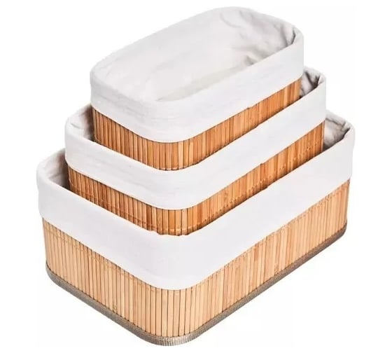 Изображение товара Корзины для хранения ZDK Homium for Home, Eco, набор 3 шт basketset-1