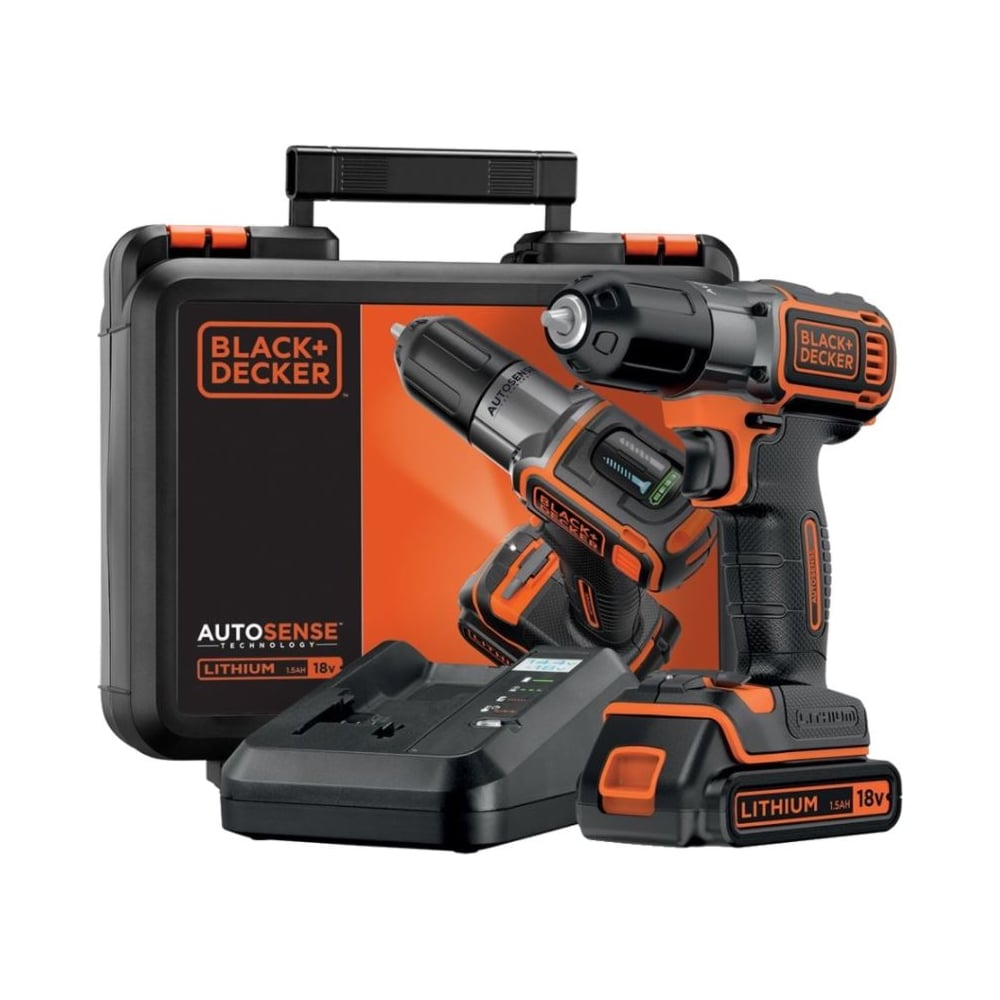 фото Аккумуляторная дрель-шуруповерт black+decker asd18k