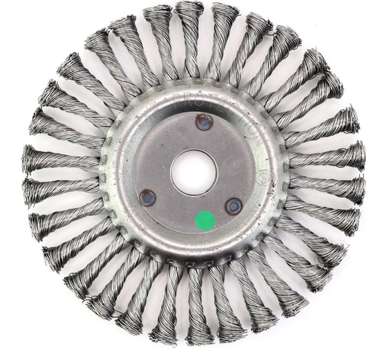Изображение товара Щетка дисковая жгутовая 175x13x22.2 мм, ворс нержавеющая сталь 0.50 мм для УШМ 13-034 EuroBrush EB-DSS6