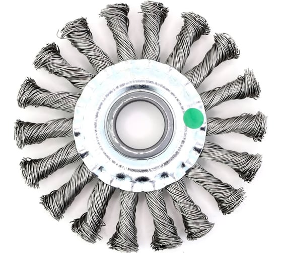 Изображение товара Щетка дисковая жгутовая 115x13x22.2 мм, ворс нержавеющая сталь 0.50 мм для УШМ 13-032 EuroBrush EB-DSS3