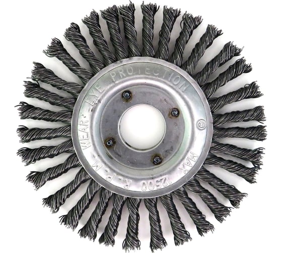 Изображение товара Щетка дисковая жгутовая 125x6х22.2 мм, ворс сталь 0.50 мм для УШМ 13-017 EuroBrush EB-DS4