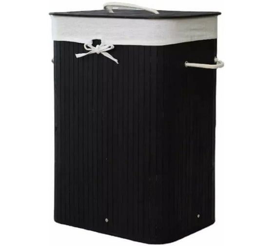 Изображение товара Корзина для белья Homium for Home, Eco, размер 40x30x60 см, квадратная, темный laundry6
