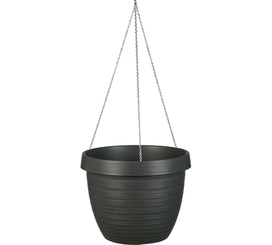 Изображение товара Подвесное кашпо Scheurich 271 Country Star Hanger Metallic Grey пластик, диам. 30 см, высота 29 см, серый металлик 068853