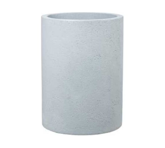 Изображение товара Высокое кашпо Scheurich 134 Riva High Stony Grey пластик, диам. 39 см, высота 54 см, серый камень 068839