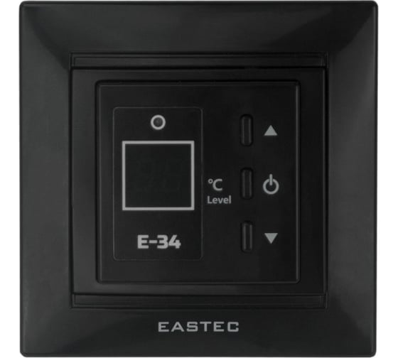 Изображение товара Терморегулятор EASTEC E-34 черный (встраиваемый 3,5 кВт) E-34 black