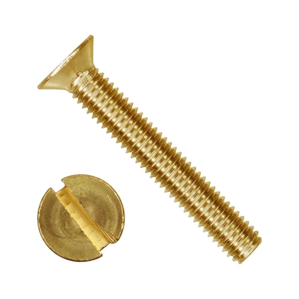 Изображение товара Винт ЦКИ DIN963 М6x10 ЛАТ. SL10x1.6 25 шт.