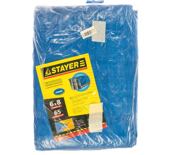 Изображение товара Универсальный тент-полотно с люверсами 6х8 м STAYER MASTER 12560-06-08