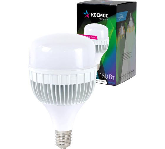 Изображение товара Светодиодная лампа КОСМОС PREMIUM HWLED 150W 220V E40 4500K KHWLED150WE4045