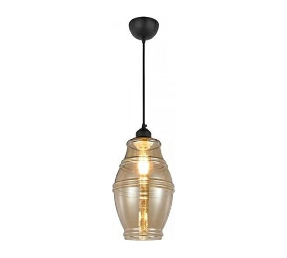 Изображение товара Декоративный светильник на подвесе HOROZ ELECTRIC ELEMENT-1, янтарный, E27, 1M, стекло, 021-015-0001 HRZ33003022