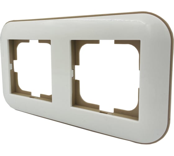 Изображение товара Рамка 2 поста OVIVO Loft белый/крафт 404-010006-226