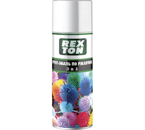Изображение товара Грунт-эмаль по ржавчине 3 в 1 REXTON белый, аэрозоль RT150.10
