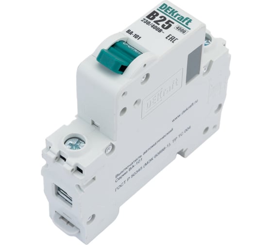 Изображение товара Автоматический выключатель DEKraft ВА101-1P-025A-B 11008DEK 152495