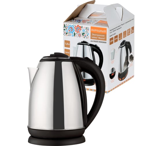 Изображение товара Электрический чайник TDM ELECTRIC "Персей", нержавеющая сталь, 1,8 л, 1500 Вт, серия "Народная" SQ4019-0001