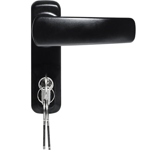 Изображение товара Внешняя нажимная ручка для противопожарных дверей Doorlock DL PD900FR/H1, черная, с цилиндром, толщина двери до 105 мм 75441