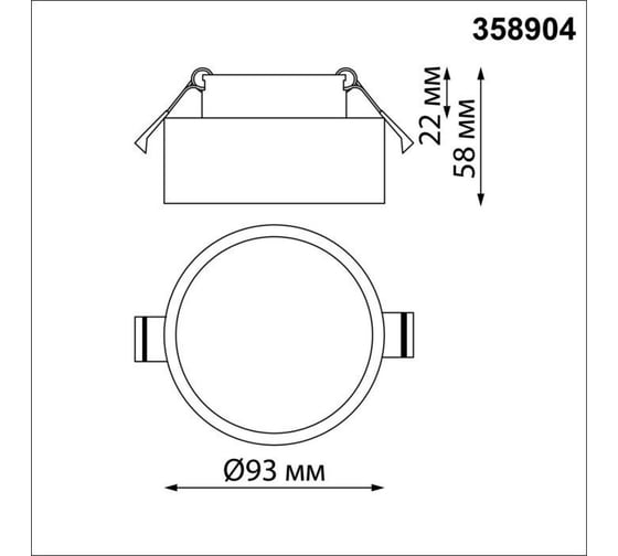 Изображение товара Встраиваемый влагозащищенный светильник Novotech LED 10W MAY 358904