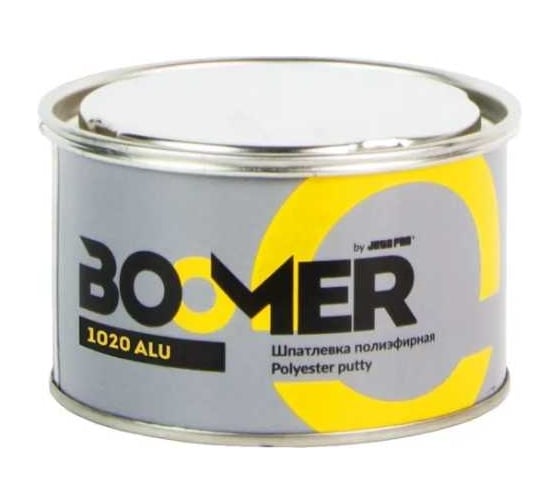 Изображение товара Полиэфирная наполняющая шпатлевка BOOMER с алюминиевым пигментом alu (1,0+0,02 кг) 1020/1