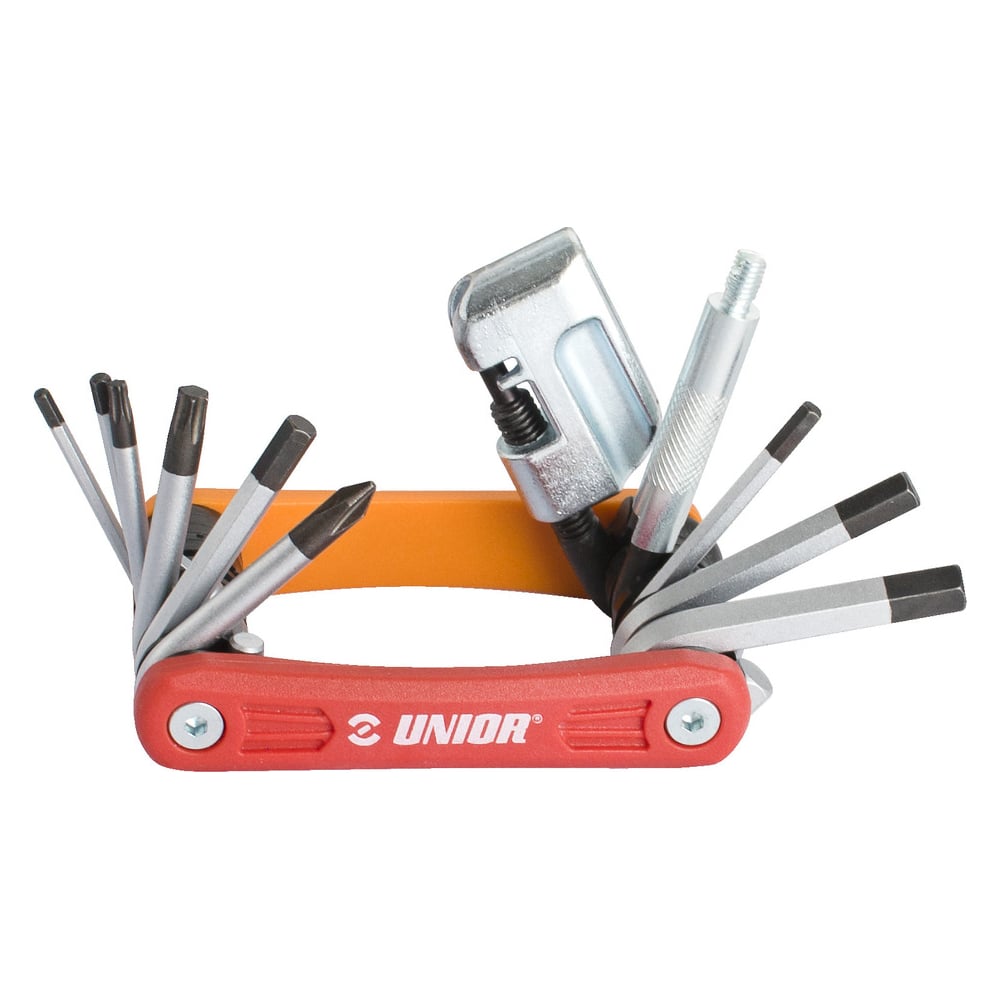 Изображение товара Мультитул Unior Euro 13 предметов для велосипеда компактный набор инструментов