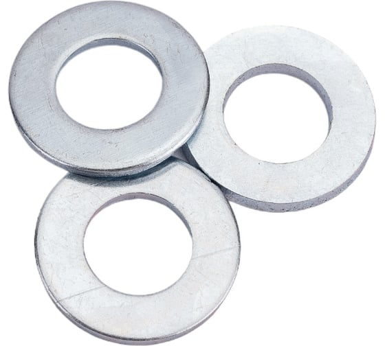 Изображение товара Обычная шайба КРЕП-КОМП цинк DIN125 м10 3кг (примерно 900 шт.) 900 шо10ф