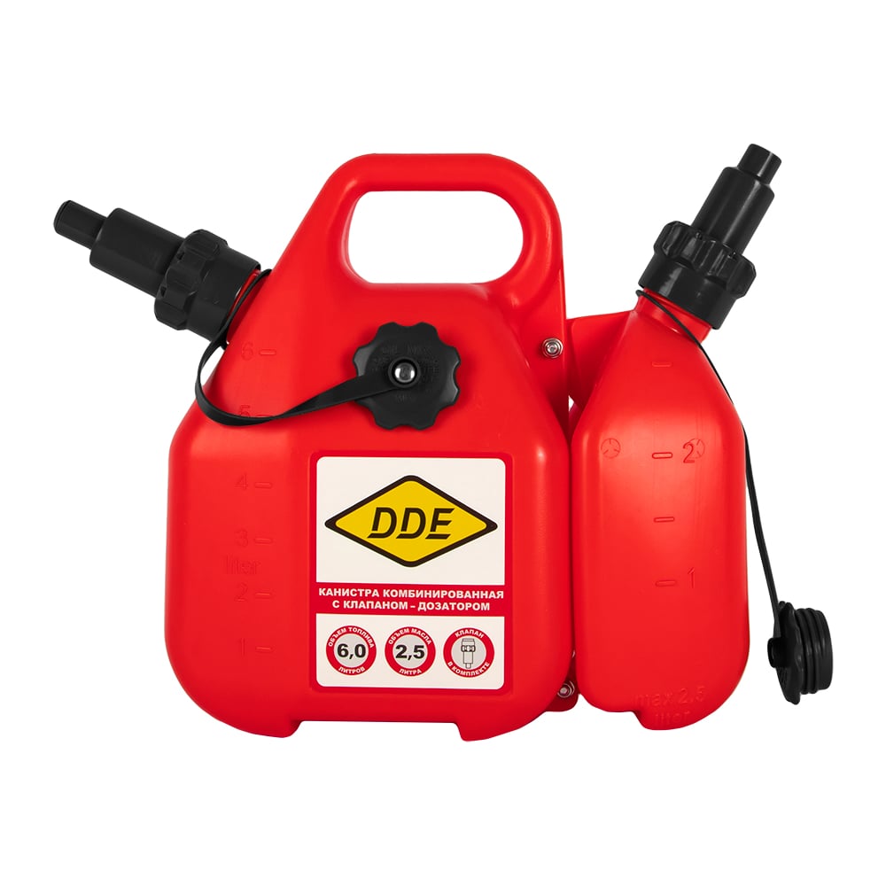 Изображение товара Канистра комбинированная с клапаном-дозатором 6,0 л для топлива и масла DDE 240-614