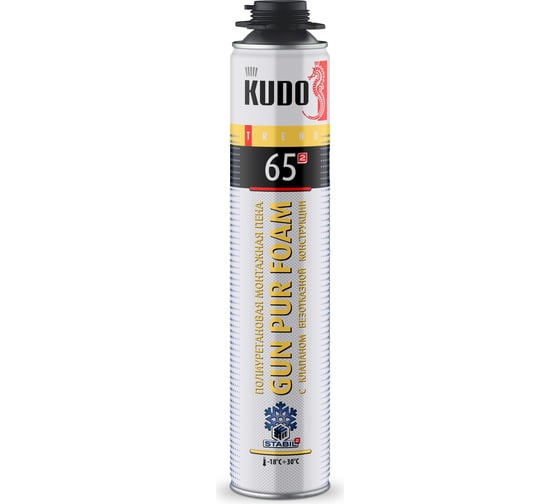 Изображение товара Полиуретановая монтажная пена KUDO TREND 65 профессиональная, зимняя KUPT10W65