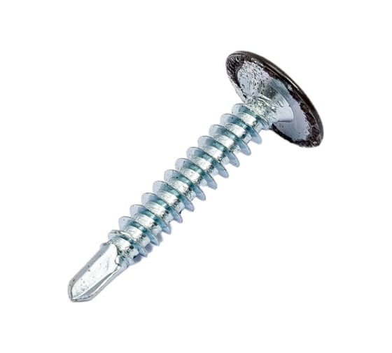 Изображение товара Саморез ПШC КРЕП-КОМП сверло 4,2х25 RAL8019 500шт пшс258019