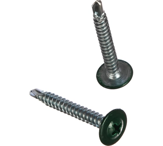 Изображение товара Саморез ПШC КРЕП-КОМП сверло 4,2х32 RAL6005 500шт пшс326005