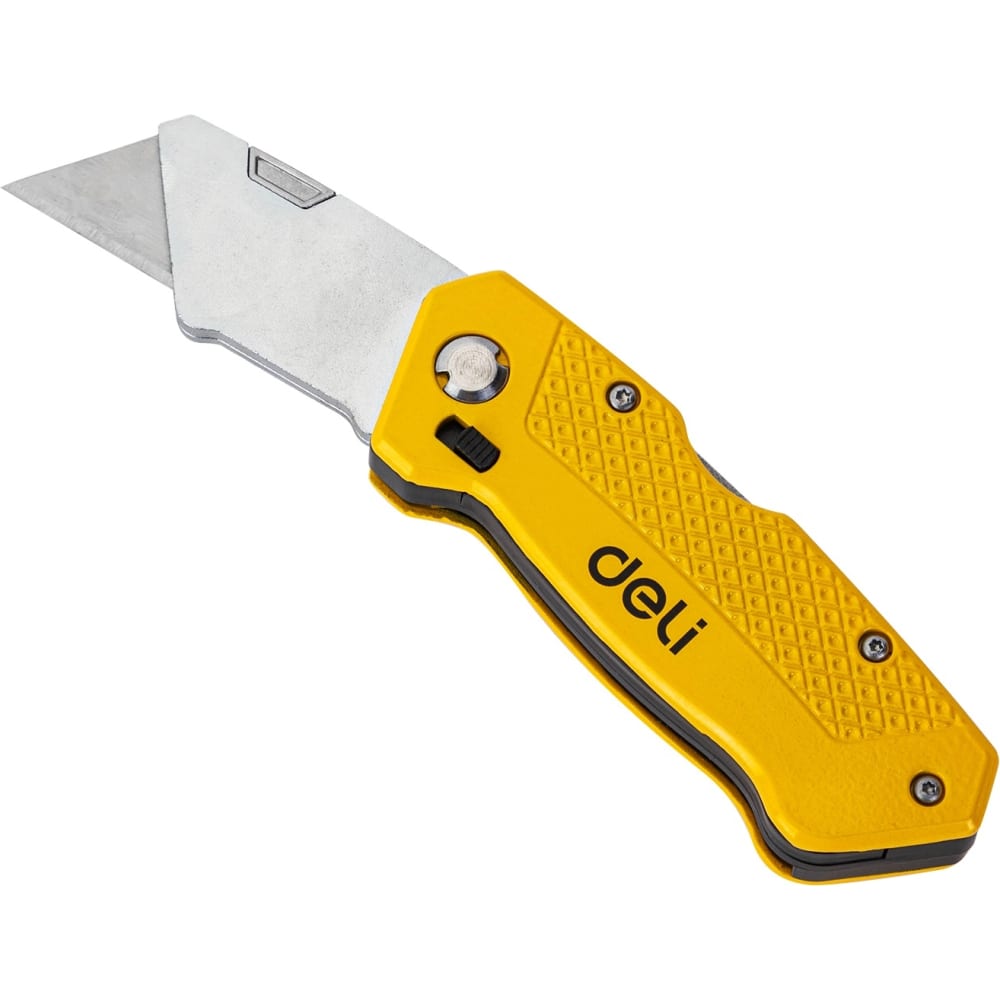 Строительный складной нож DELI строительный складной нож с т образным лезвием deli dl006z 6 лезвий в комплекте