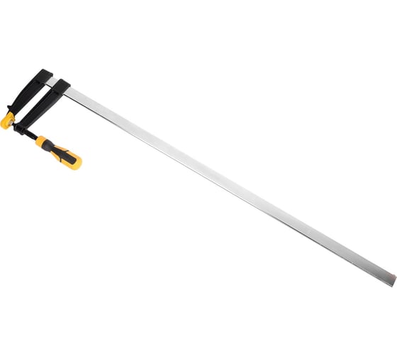 Изображение товара Столярная F-образная струбцина DELI dl111280 800x120 мм, максимальное усилие зажима 2000 Н, резьба 12 мм, штанга 5 мм 112043