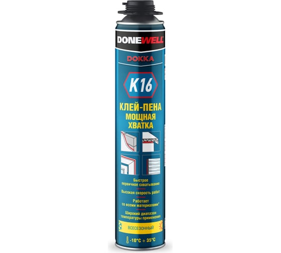 Изображение товара Универсальный конструкционный профессиональный клей-пена DONEWELL Мощная хватка всесезонный DPP10B16SBHT