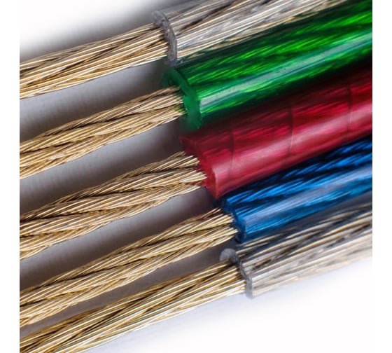 Изображение товара Металлополимерный цветной трос Tech-Krep 2 мм, 20 м, в ассортименте 136591