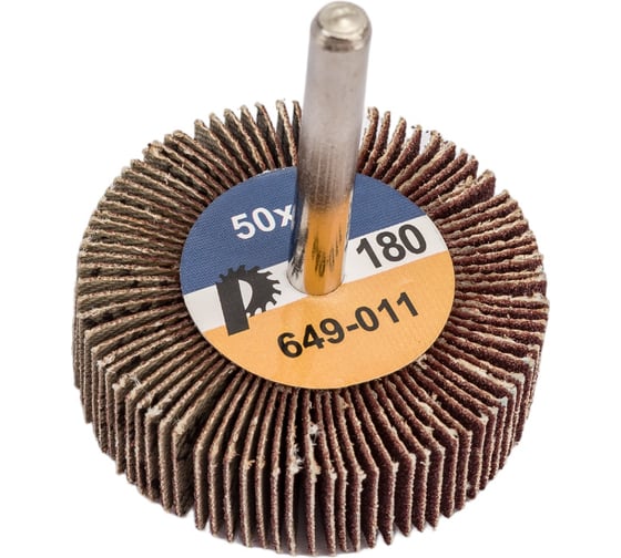 Изображение товара Круг лепестковый с оправкой (50х15 мм; P180) ПРАКТИКА 649-011