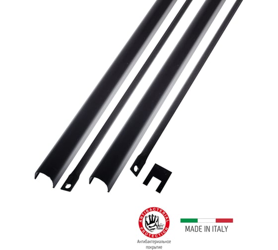 Изображение товара Комплект соединительных штанг с кожухами Doorlock DL PD900FR/R2, черный, макс. высота створки 2400 мм 75439